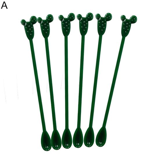 6 szt. Mieszadełek Wielokrotnego Użytku w Kształcie Kaktusa Plastikowe Mieszadełka do Napojów Akcesoria na Wesele Urodziny Koktajl Party do Jadalni