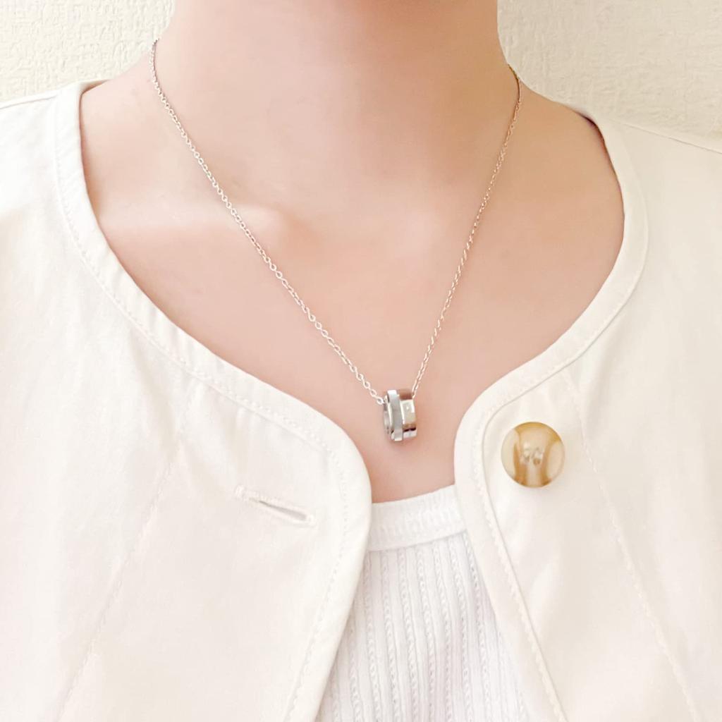 Pair Necklace Pendant Allergy Free Surgical Stainless Steel 316L Shell Message White Black [White Clover] & 4SUP066WH&4SUP066BK