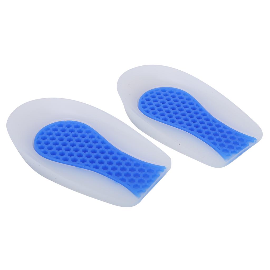 Cellular Silicone Heelpiece Heel Pad Damping Heighten Insole Pain Relieve Mat LinerL