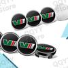 HSW2  4Pcs V VRS Logo Car Tire Wheel Center Hub Caps Decor Stickers For Skoda Octavia 1 2 3 Kamiq Superb Rapid Kodiaq Karoq Fabia