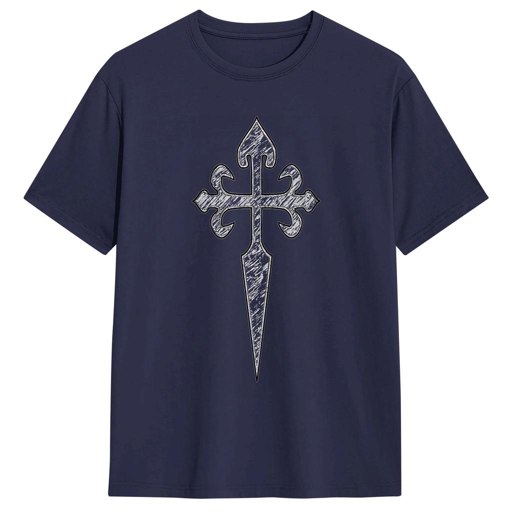 Cross of Santiago Spanish Empire T Shirt Couple YK Funny T Shirts Summer Breathable Fashion Tees Printed Oversize Tops