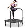 51" faltbares Mini-Fitness-Trampolin für Erwachsene, Heimtrainer mit Griff