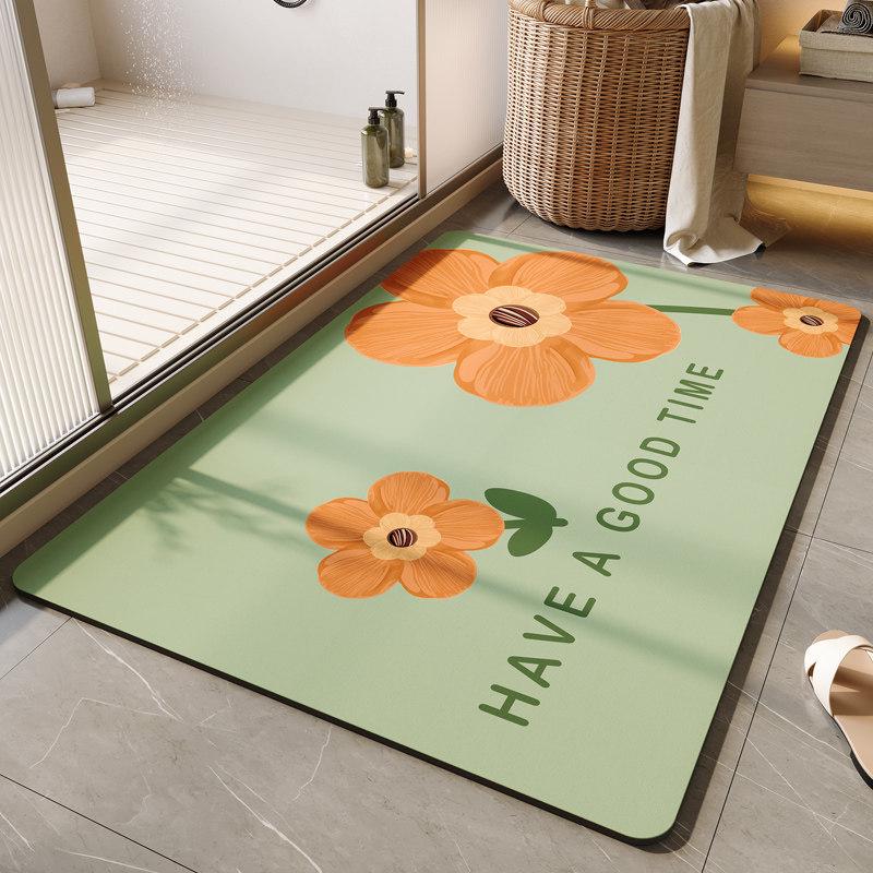 Used Windflower Diatom Mud Floor Mat – Stain-Resistant, Non-Slip, Quick-Dry, Water-Absorbent, Easy Clean Foot Mat for Sink