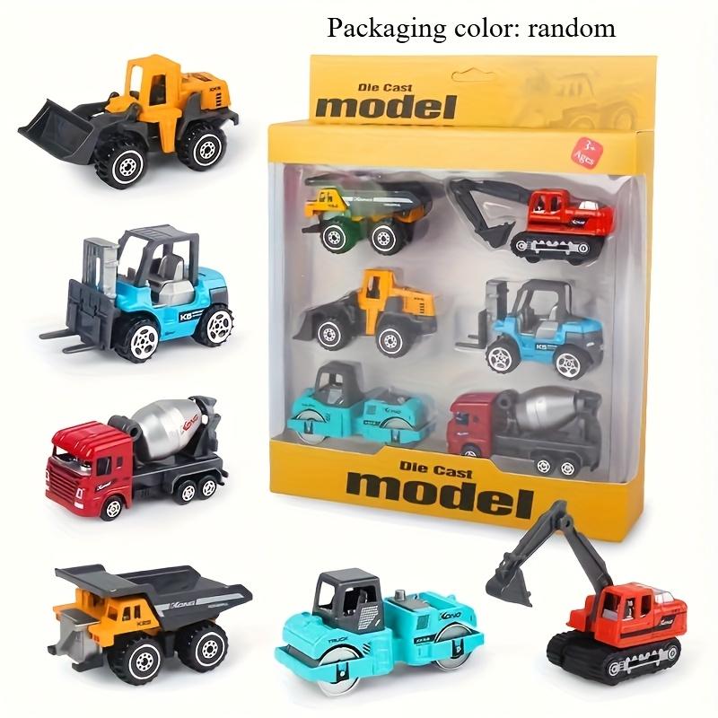 6pcs Alloy Engineering Vehicle Set, Die-Cast Metal Toy Trucks Loader, Tractor Excavator Toys, Perfect for Holidays and Christmas Gifts