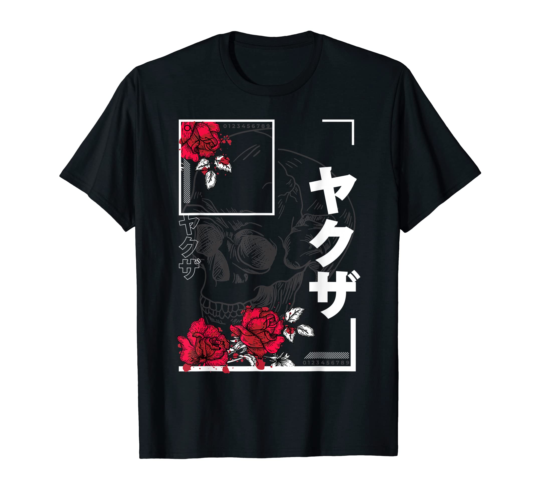 

Japanese Cherry Blossom Skull Tattoo T-Shirt чорний