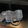 Vintage Denim Shoulder Bag Women's Large Capacity Chain Crossbody Bag