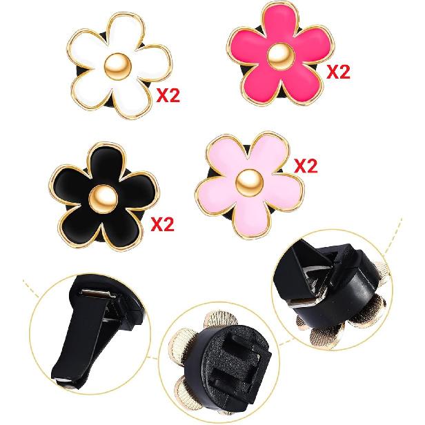 Daisy Flower Car Air Freshener Vent Clips, 8 Pcs Cute Car Accessories for Women Interior, Girly Decor Essentials, Truck Accessories, for Bathroom