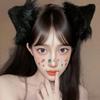 Weiße Plüsch Katzen- & Fuchsohr Haarspangen - Niedlicher japanischer Stil für Halloween