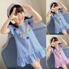 New Kids Dresses for Girls Clothes Summer Girl Stripe Princess Dress Toddler Baby Dress Children's Clothing