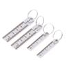 1PCS Stainless Steel Mini Ruler With Keychain - Measuring Tool For Office And School Supplies (Anti-Loss Measuring Ruler)
