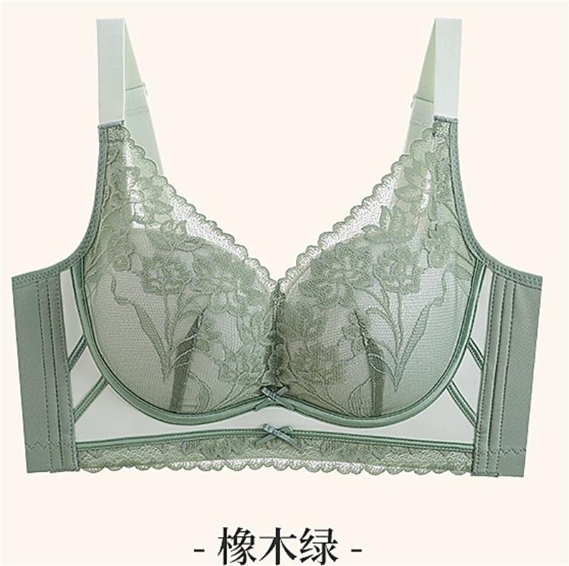 

Quality Comfort Adjustable Type No Steel Rim Upper Support Breast Lace Medium Thick Bra Factory 34/75AB