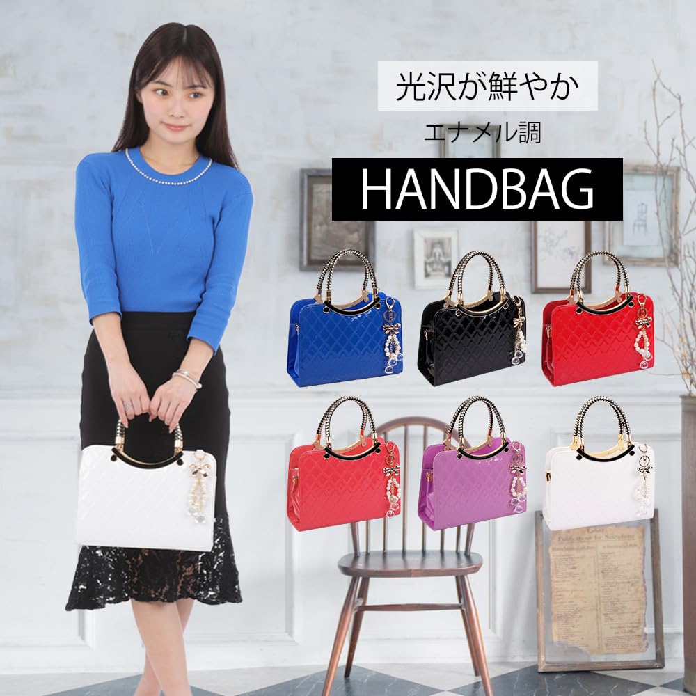 party shoulder bag for women [MIKA&MAYA] 2-way bag, handbag, (black)