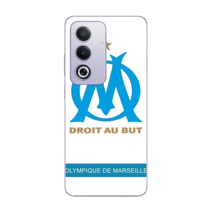 Coque Oppo A80 logo om olympique de marseille blanc Fond Maniacase