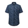 Regular Fit Plant Print Mesh Ss Shirt [rpusg1272 Ny]