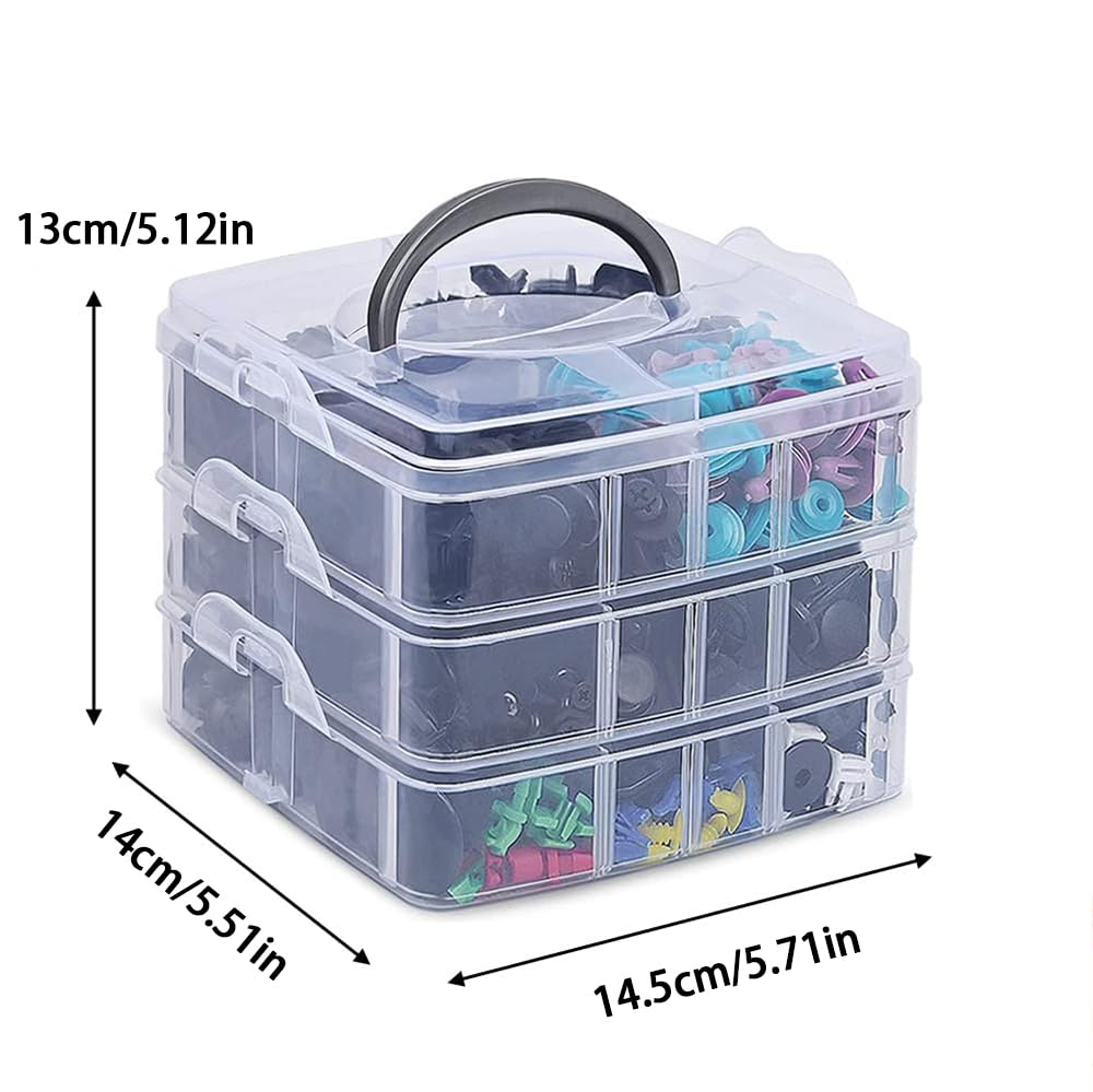 TigWiss Plastic 23 725 Bumper Trim Automotive Clips Fastener Car Clip Trim Clip Rivet Panel Removal Tool Storage Case Included Rivets, Types, Pieces,