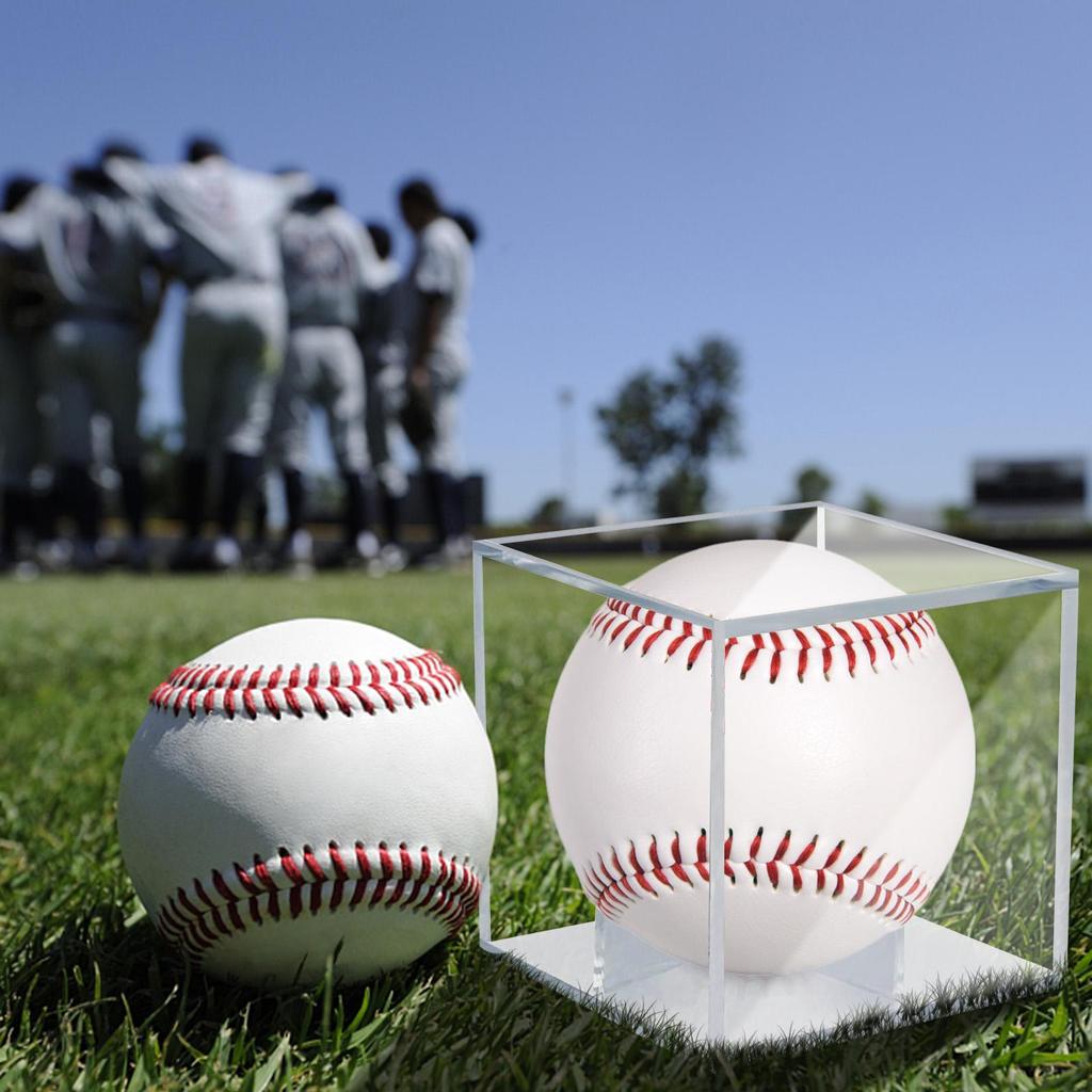 Premium Clear Acrylic Baseball Display Box UV-Proof Square Souvenir & Collectible Holder for Signed Ball