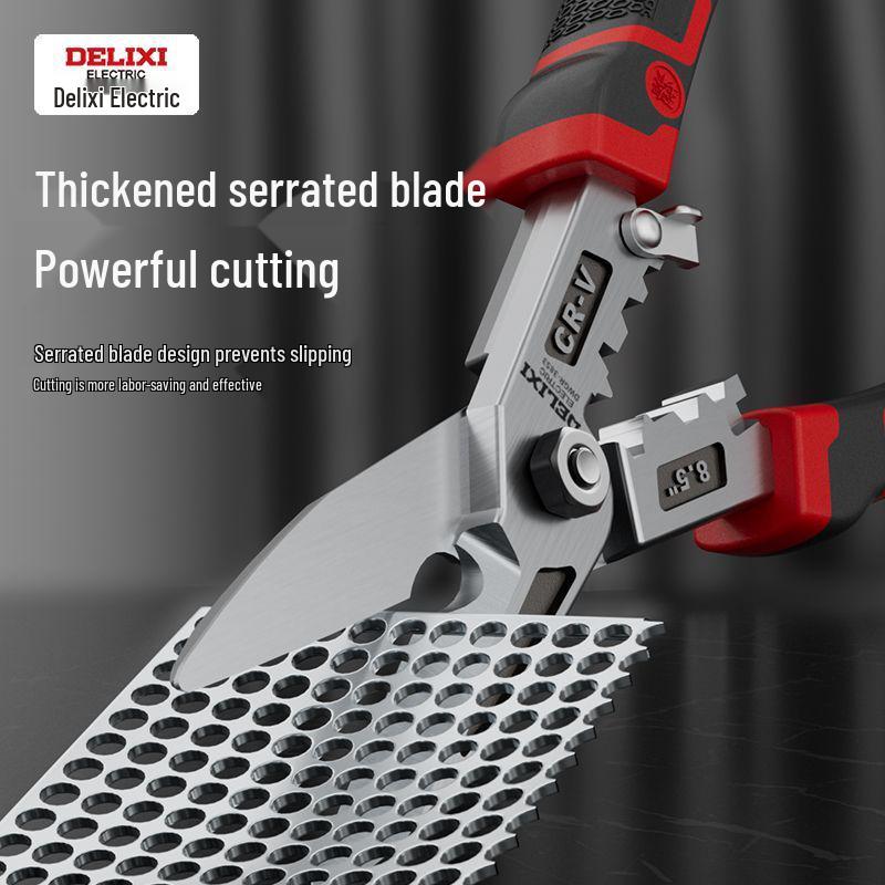 Tin Snips Scissors for Light Gauge Steel Studs, High Hardness Stainless Steel, Aviation-Grade.