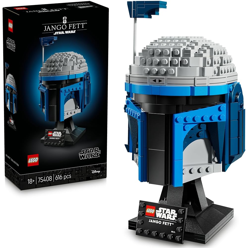 LEGO Star Wars Jango Fett Helmet Toy Building Set for Adults and Kids 75408