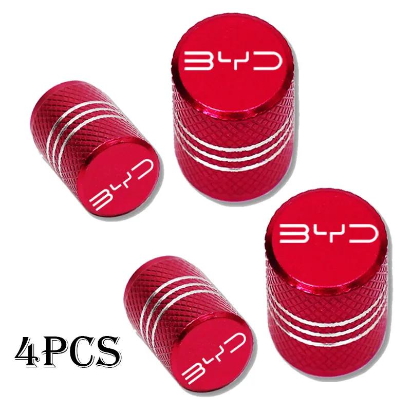For BYD Atto 3 Act 3 Tang F3 E6 Dmi Yuan Song plus EV 2022 2023 Car Accessories 4pcs Aluminum Car Wheel Tire Valve Cap Covers