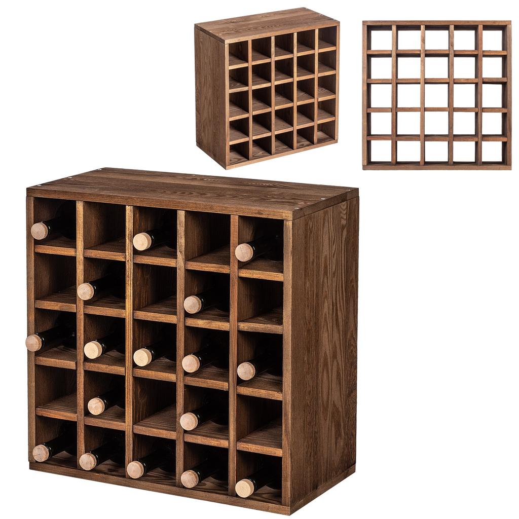 KADAX Weinregal Schachbrett Holz