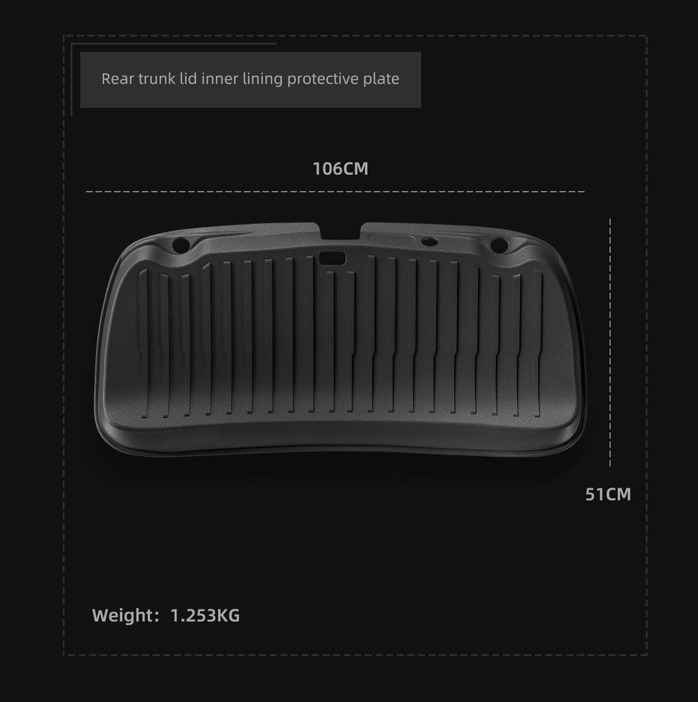 for Tesla Model 3 Highland 2024 Rear Trunk Door Anti-dirt Mat Trunk Tailgate Protection Pad Car Accessories