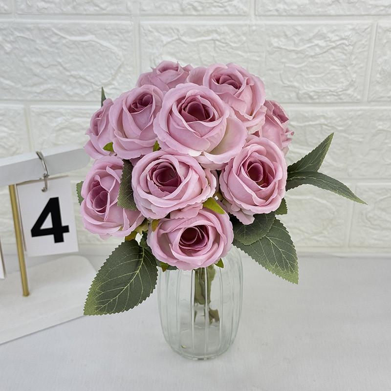 Rose Flower Bouquet For Wedding Photography Home Decor With Silk Material For Celebrations