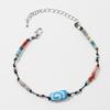 Ke909. Nomad Mix Beads Bracelet Aqua Blue