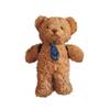 Backpack Teddy Bear Plush Toy, Small Bear Doll with Tie, Cuddly Brown Stuffed Animal for Kids, Soft Companion Toy Gift