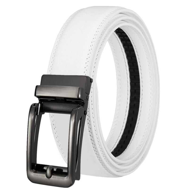 Hi Men's Leather Belt Luxury Designer Belts Men High Quality Male Metal Buckle Belt