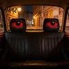 Neck Support Headrest Cover 2 Pcs Red Demon Eye Covers Universal Car