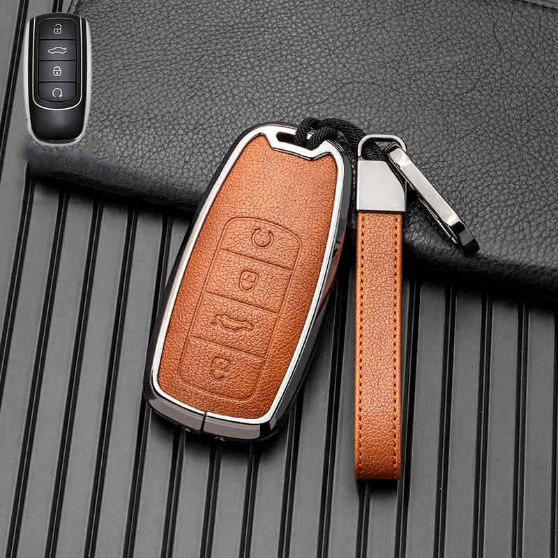 Key Case Cover for Chery Tiggo 8 PRO 7 PRO MAX OMODA C5 JAECOO Leather Remote Fob Holder Car Accessories