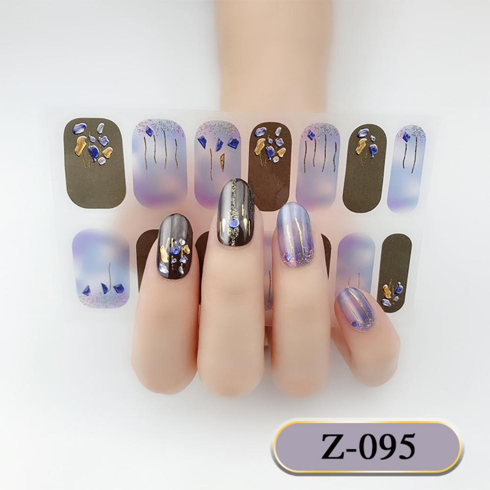 Z dreidimensionaler wasserfester No-Bake-Gel-Nagellack-Film Vollsticker einfacher europäischer und amerikanischer Stil fortgeschrittene Nagelfilm-Papier-Nagelsticker