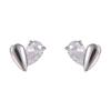 S925 Silver Needle Zircon Heart Stud Earrings - 2025 Hot-Selling High-End Collection for Autumn/Winter