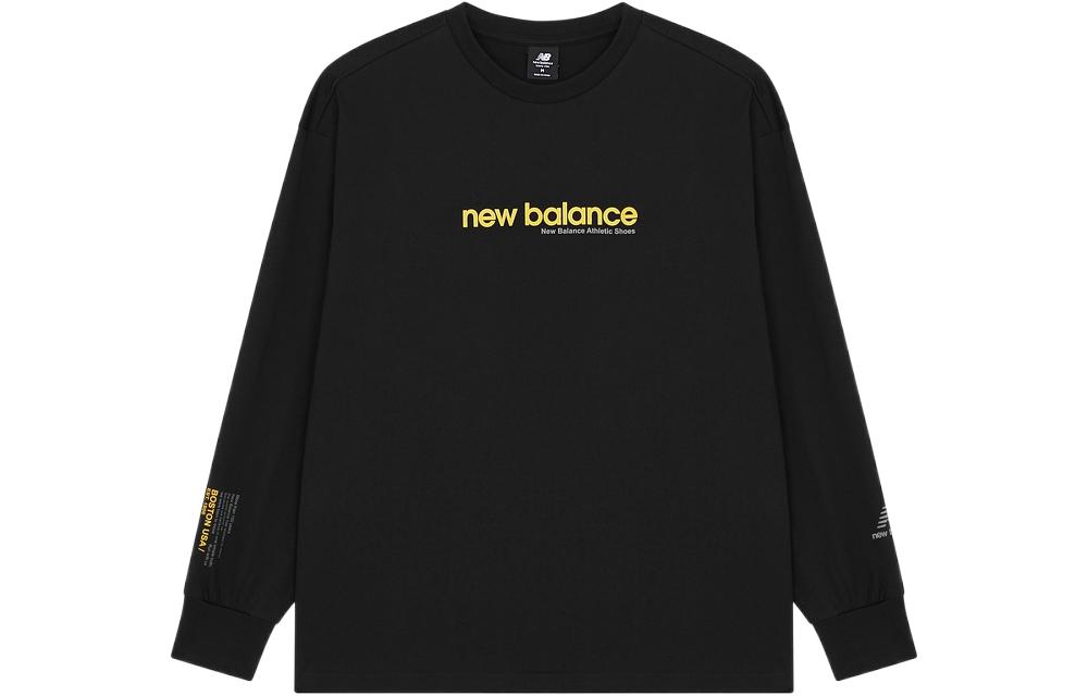 New Balance T Shirts Men s Black Crew Neck Moderate Straight Fit AMT21370-BK L