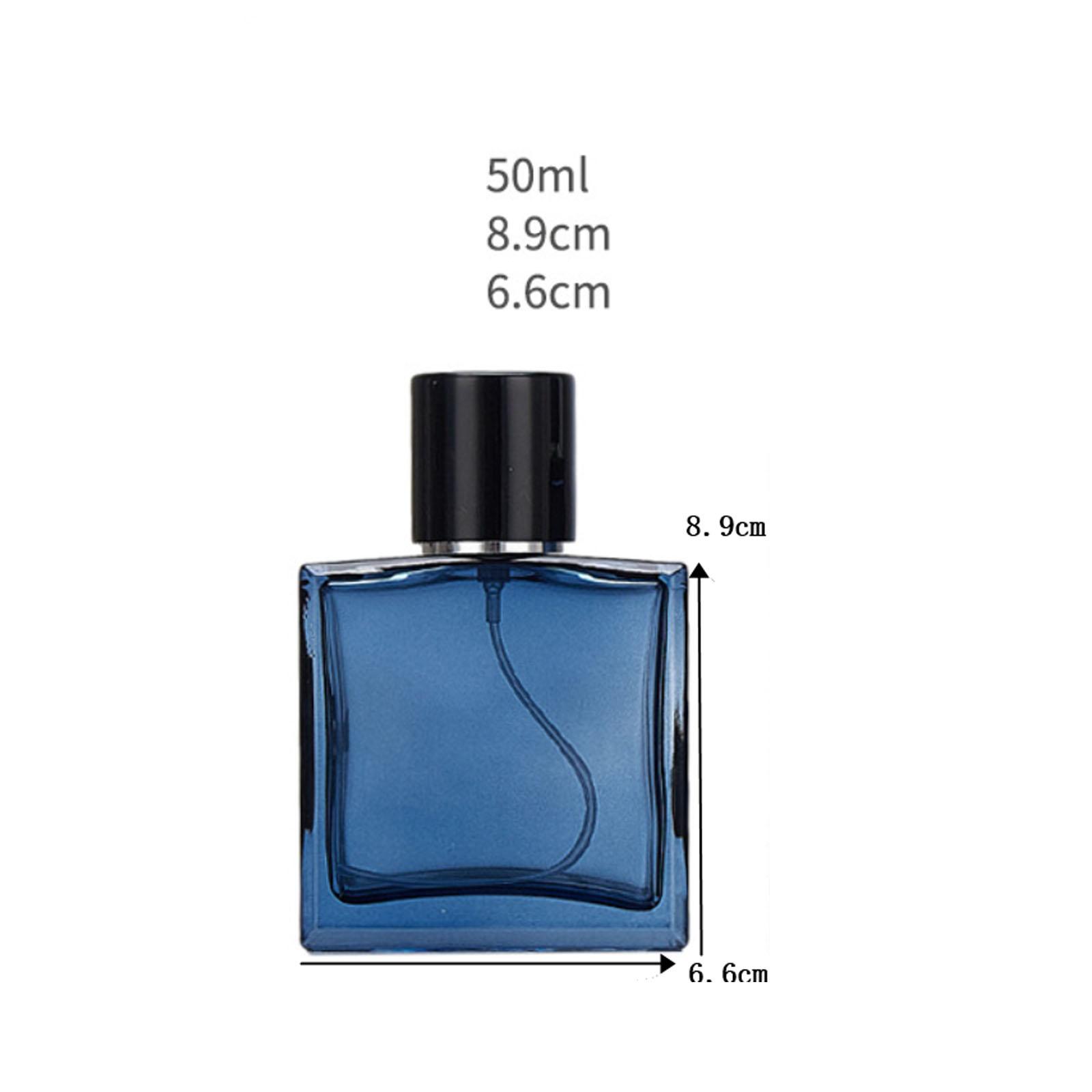 1pc 50/100ml Square Perfume Bottle Portable Refillable Large Capacity Perfume Atomizer Gradient Colorful Liquid Container