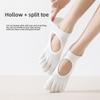 Breathable Pilates Yoga Socks Mesh Ballet Boat Socks New Five Finger Socks  for Dance Practice