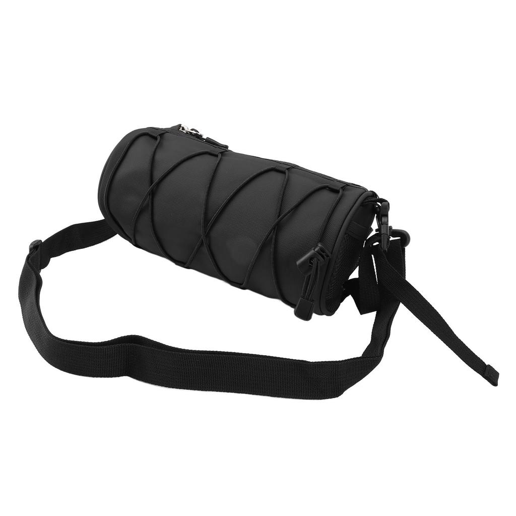 Bike Front Frame Bag Multifunctional Large Capacity Cylinder Shape Folding Top Tube Bike Bag Bike Rack Bag for Mountain Road Bike