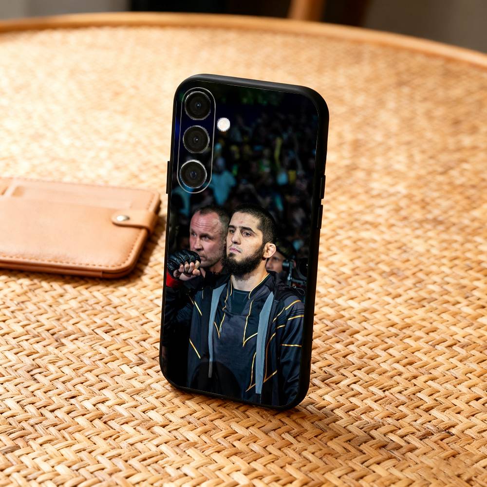 

B-Burly I-Islam M-MakhachevS Phone Case For Samsung A73,72,71,53,52,51,22,91,80, Soft Black Cover Samsung a11