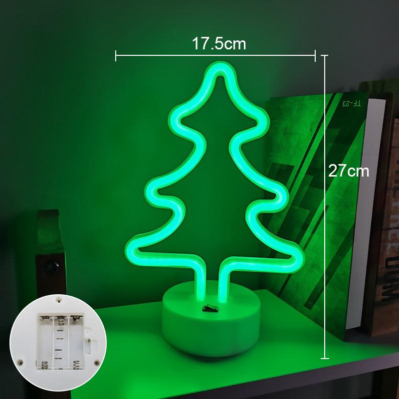 LED Table Lamp Cactus Vibrant Neon Lights Battery/USB Bedroom Birthday Wedding Christmas Tree Party Decoration Gifts for Boys