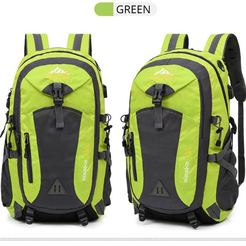 USB Rechargeable Backpack Casual Sports School Bag for Men and Women Lightweight Outdoor Hiking Bag Large Capacity Travel Bag