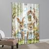 Set Of 2 Curtains Digital Printed Retro Easter Polyester Easy Install Without Rod All Seasons Ldeal Bedroom Living Room Made Sitting Window Treatment