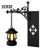 Decorative Book Nook Light Halloween Bookshelf Light, Vintage Metal Shelf Lamp, Battery Powered Dark Academic Room Accessories Warm LED Nightlight for