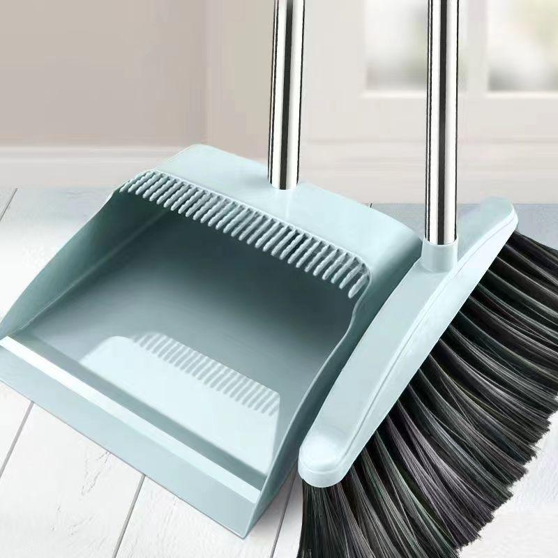 Magnetic Folding Broom & Dustpan Set - Enlarged & Thickened Design