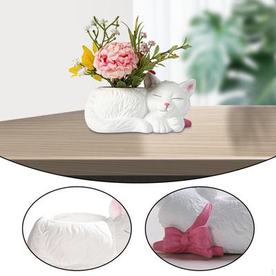 Cartoon Katze Blumentopf Tier Vase Pflanzgefäß Pflanztopf,Blumentopf,für Desktop Ornament Zubehör