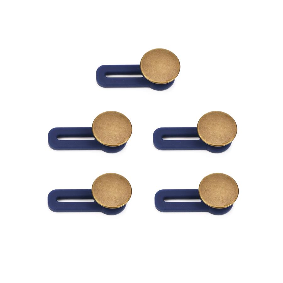 5Pcs Metal Button Extender for Pants Jeans Free Sewing Adjustable Retractable Waist Extenders Button Waistband Expander