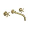 Brass Bathroom Faucet Embedded Hot and Cold Double Control Faucet Concealed Basin Faucet Concealed Golden Mixer Tap