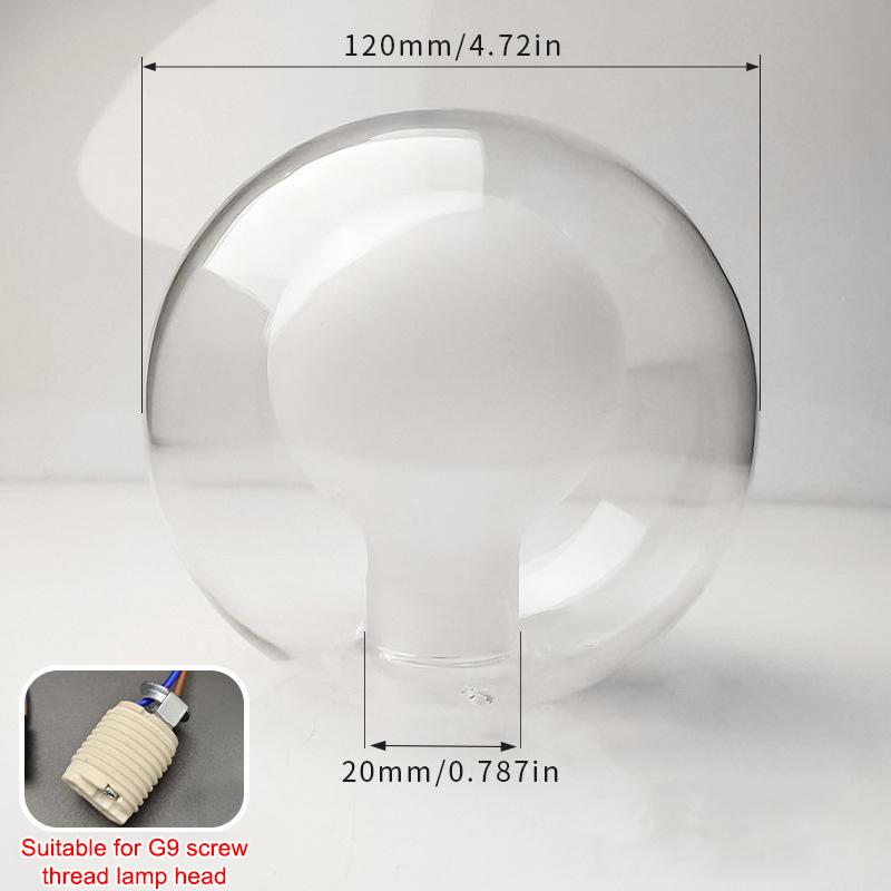

Шар в шаре G9 Глобус Стеклянный плафон Замена Прозрачный Белый D80мм D100мм D120мм Отверстие для патрона Абажур G9 Крышка 120mm