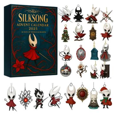 S Calendario dell'Avvento di Hollow Knight Action Figure Anime Atmosfera Decorativa Cartone Animato Ultimo Anno Conto alla Rovescia di 24 Giorni Scatola Sorpresa Regali