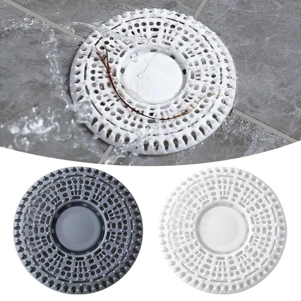 2pcs Fine Filter Hair Catcher Stopper Round Shape Floor Drain Cover Strainer  Kitchen