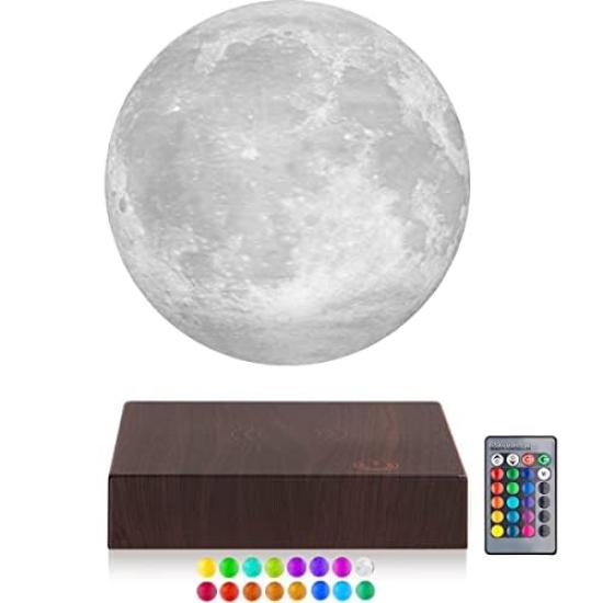 

Vnemofey Floating Moon Lamp, Floating Moon LED Light, 3D Printed Magnetic Floating Moon, Rotating Table Lamp with Touch Base, Floating & Rotating in